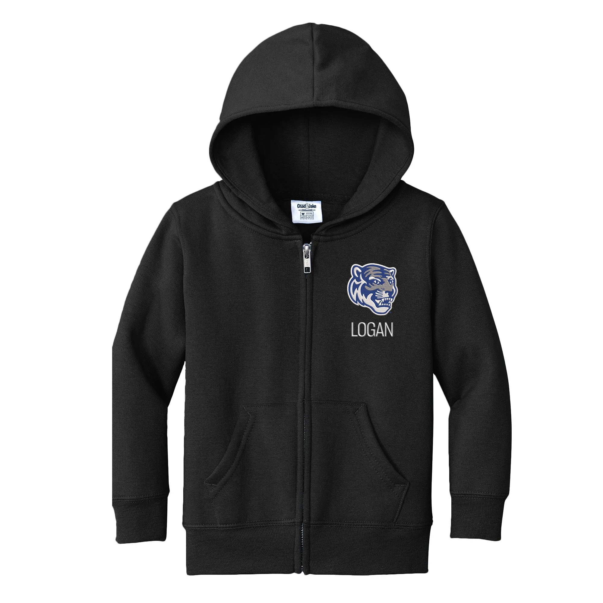 Personalized Memphis Tigers Tiger Head Toddler Full-Zip Sweatshirt