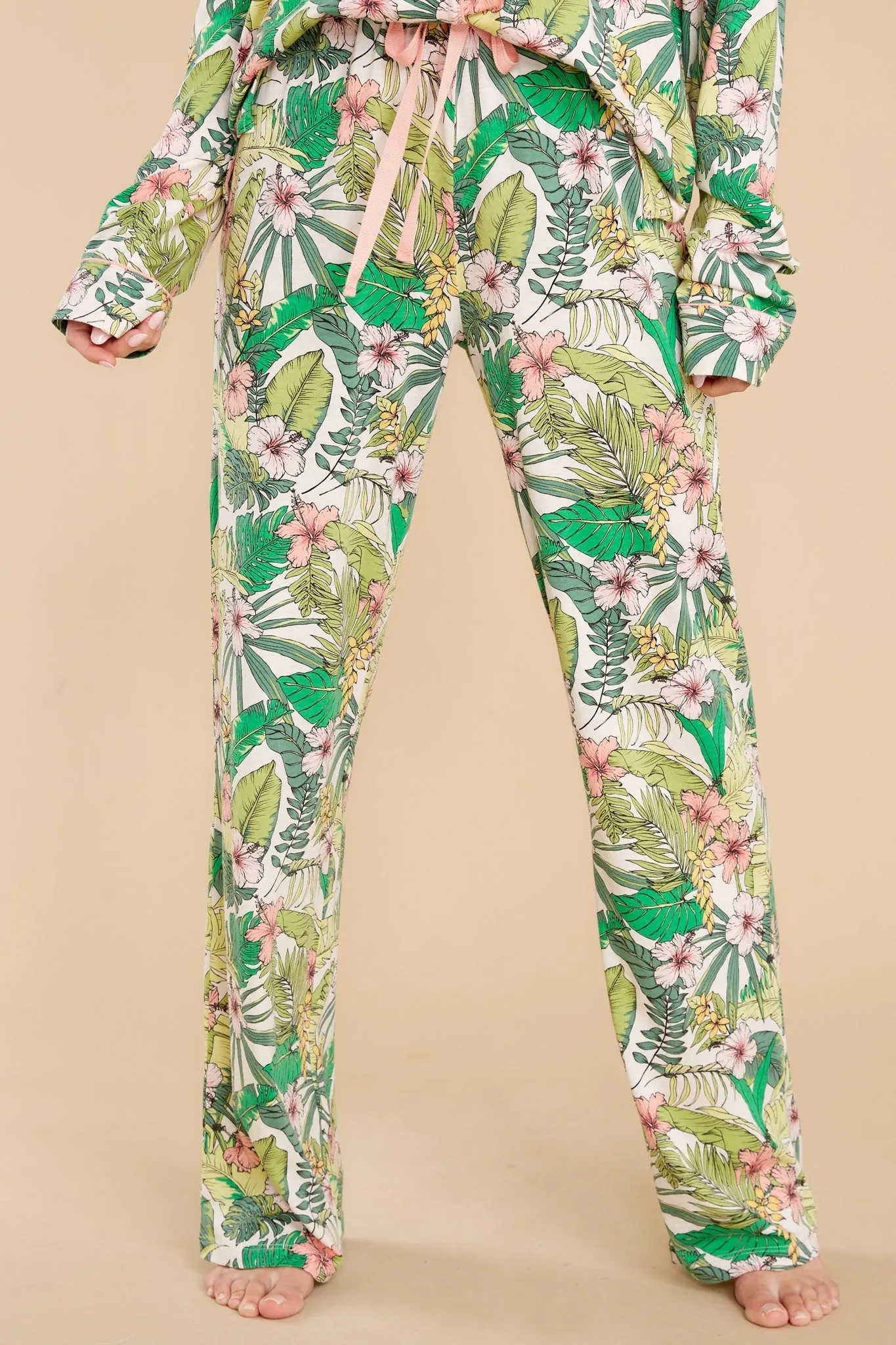 Playful Prints Coral Pajama Set