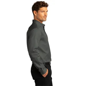 Port Authority® Long Sleeve SuperPro React™ Twill Shirt - Storm Grey