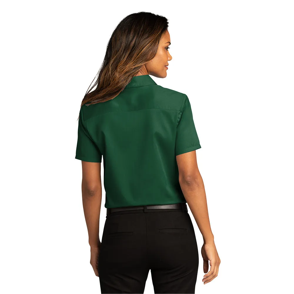 Port Authority® Women's Short Sleeve SuperPro React ™ Twill Shirt - Dark Green