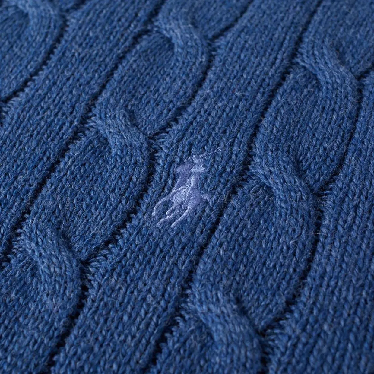 Ralph Lauren Blue Cable Knit Jumper