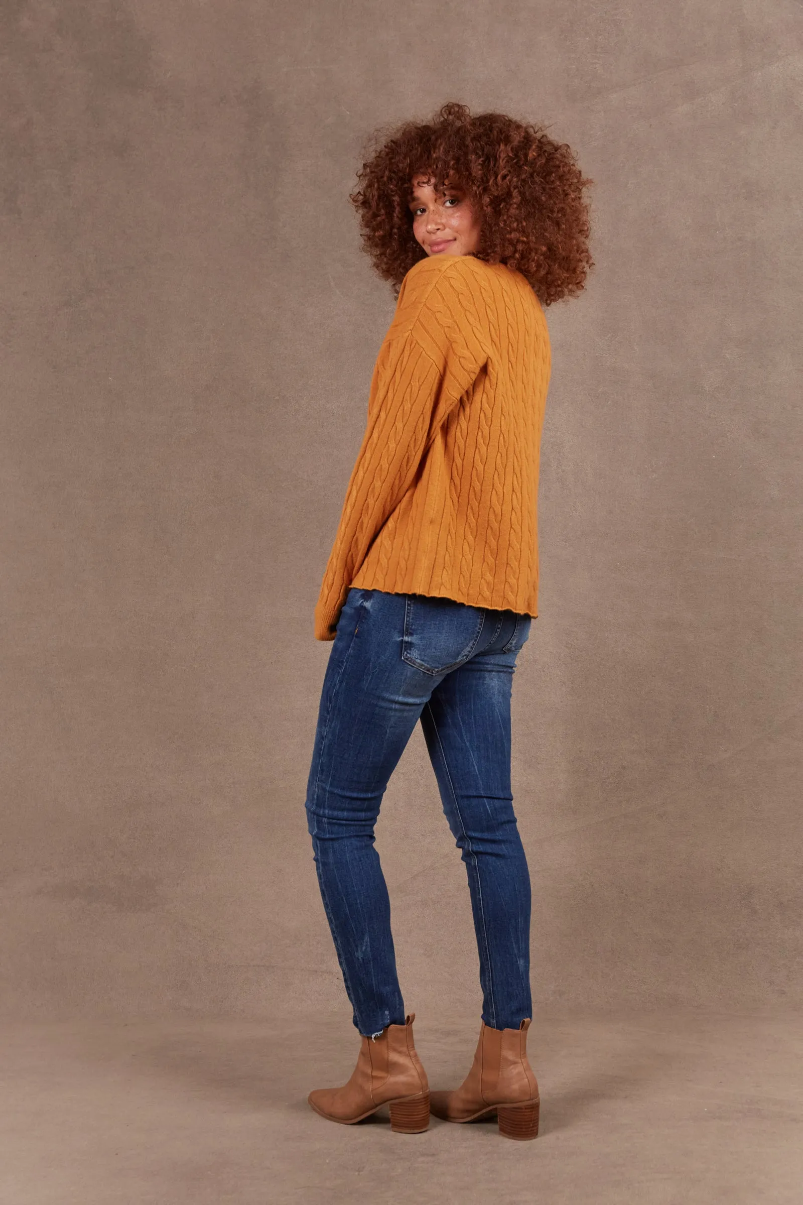 SALE - Alawa Cable Knit - Ochre