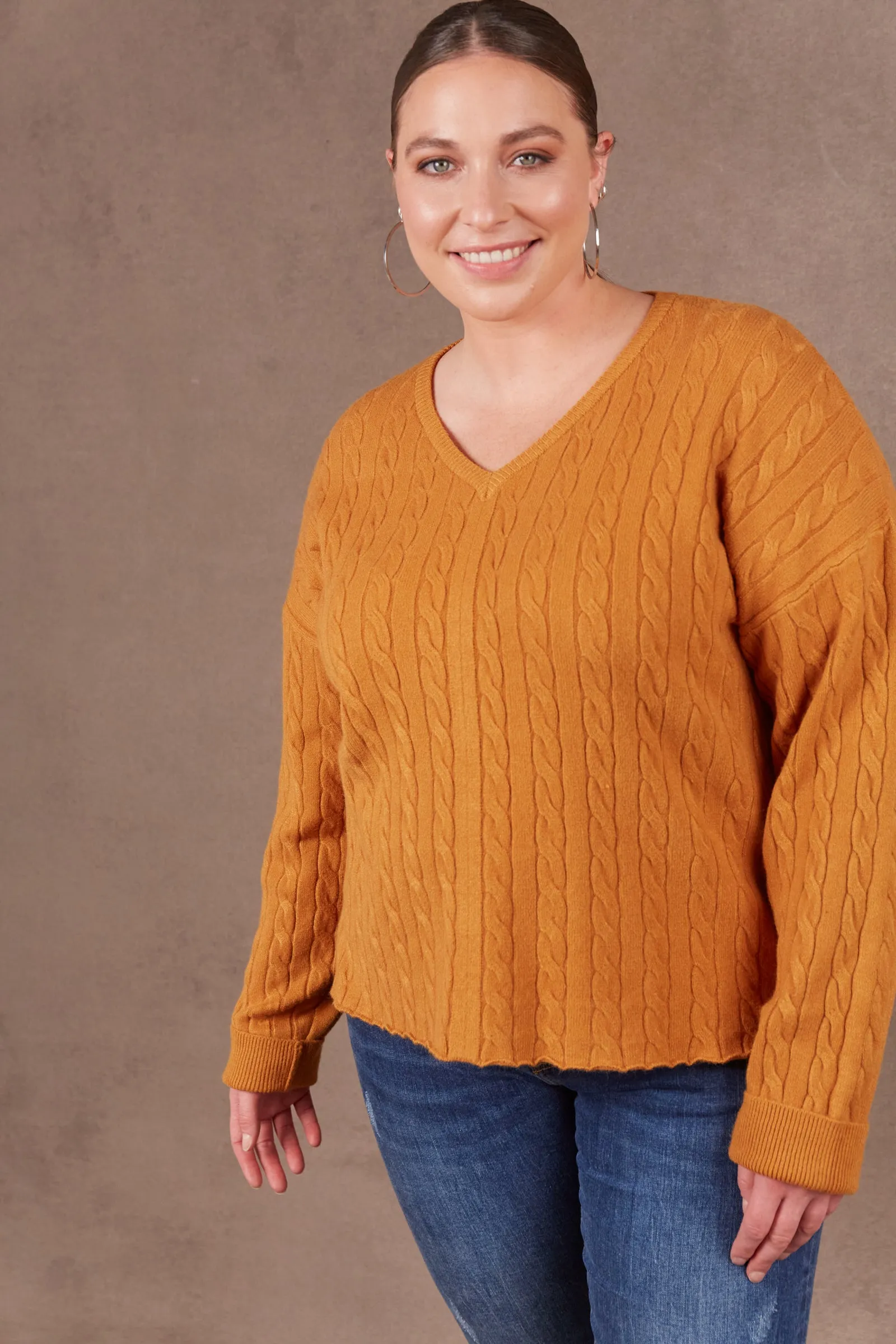 SALE - Alawa Cable Knit - Ochre