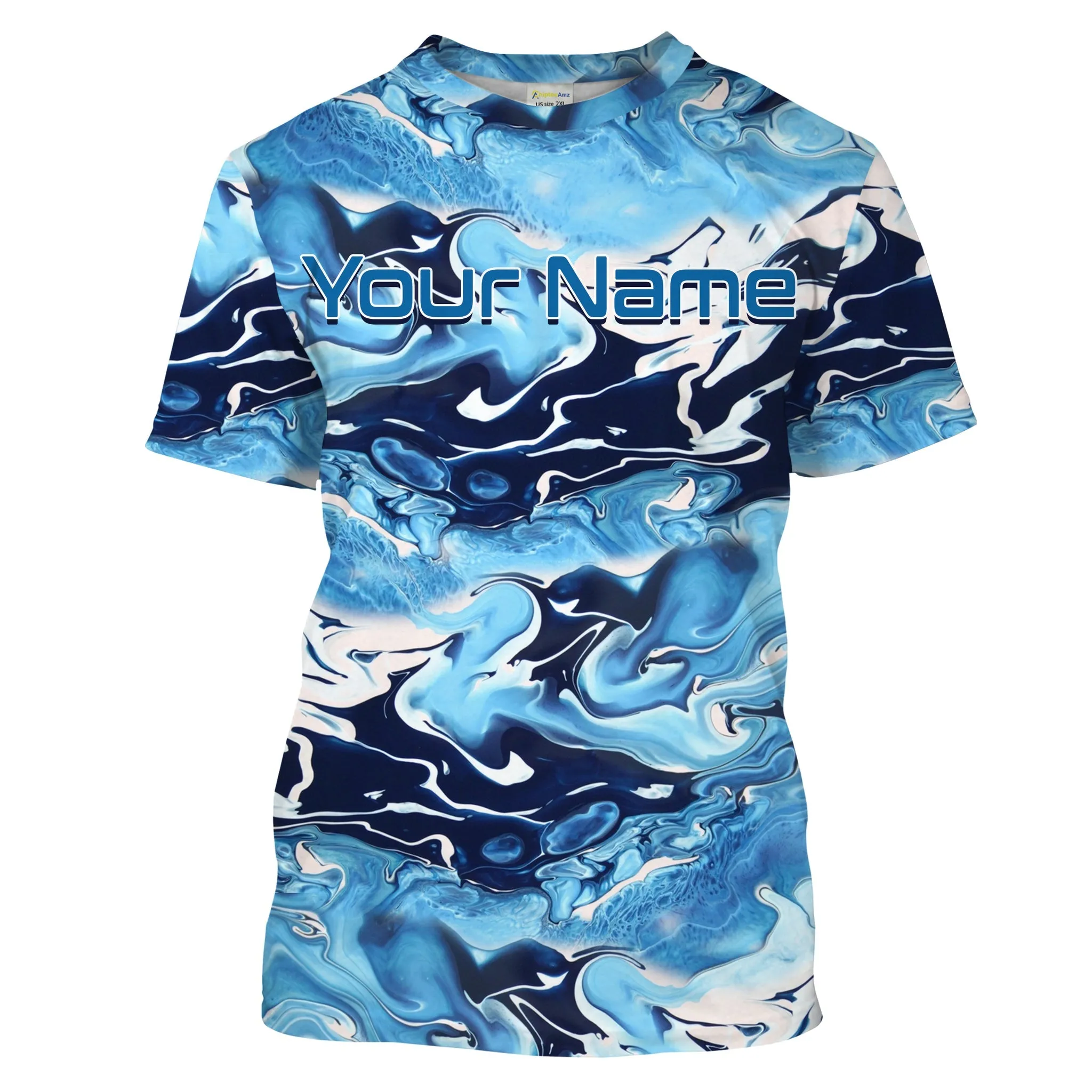 Sea wave camo Fishing Custom Sleeve Fishing Shirts, Saltwater Fishing Shirts