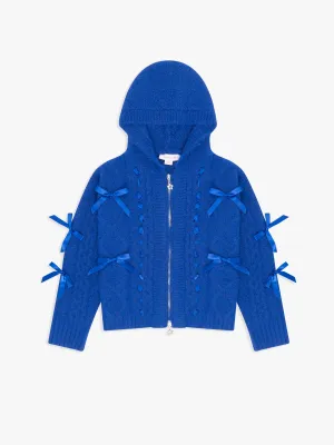 Shelby Bow Zip Up - Cobalt