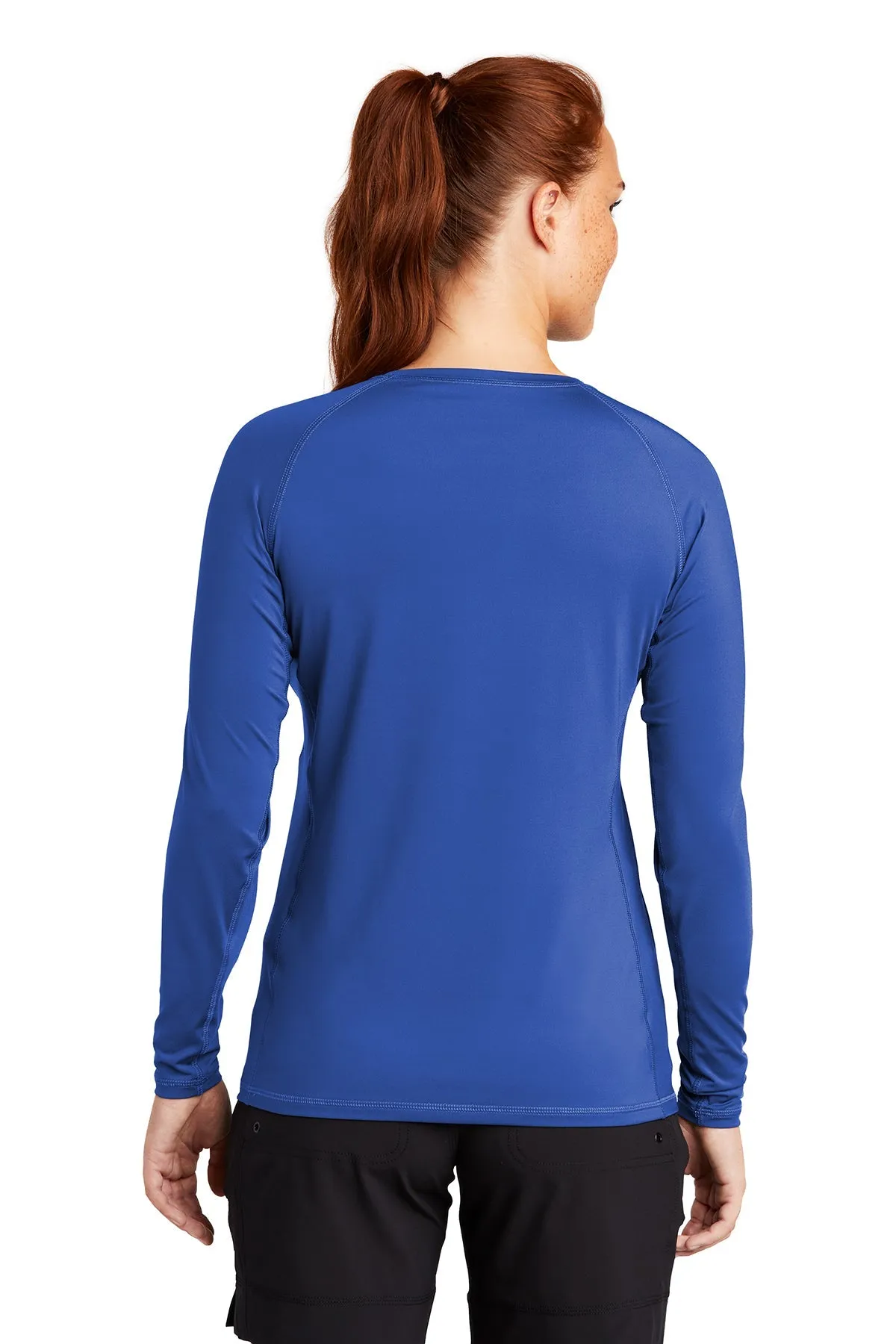 Sport-Tek Ladies Long Sleeve Rashguard Branded Tee's, TRUE Royal