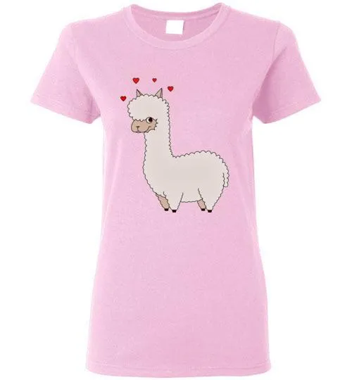 t-shirt: Alpaca Love Gildan Ladies Short-Sleeve