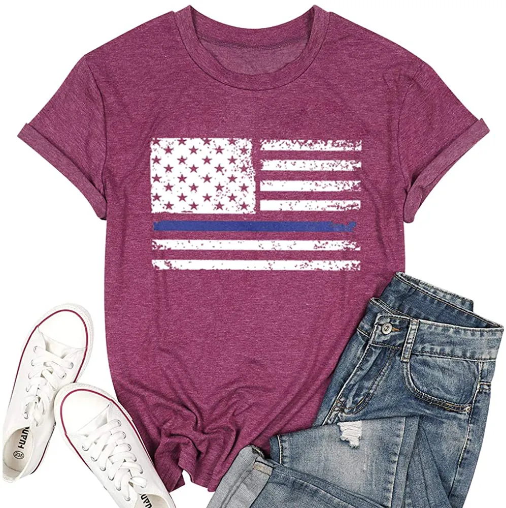 T&Twenties American Flag Tank Top for Women,4th of July Stars Striped Racerback Tees Sleeveless Patriotic USA Flag Vest Tops