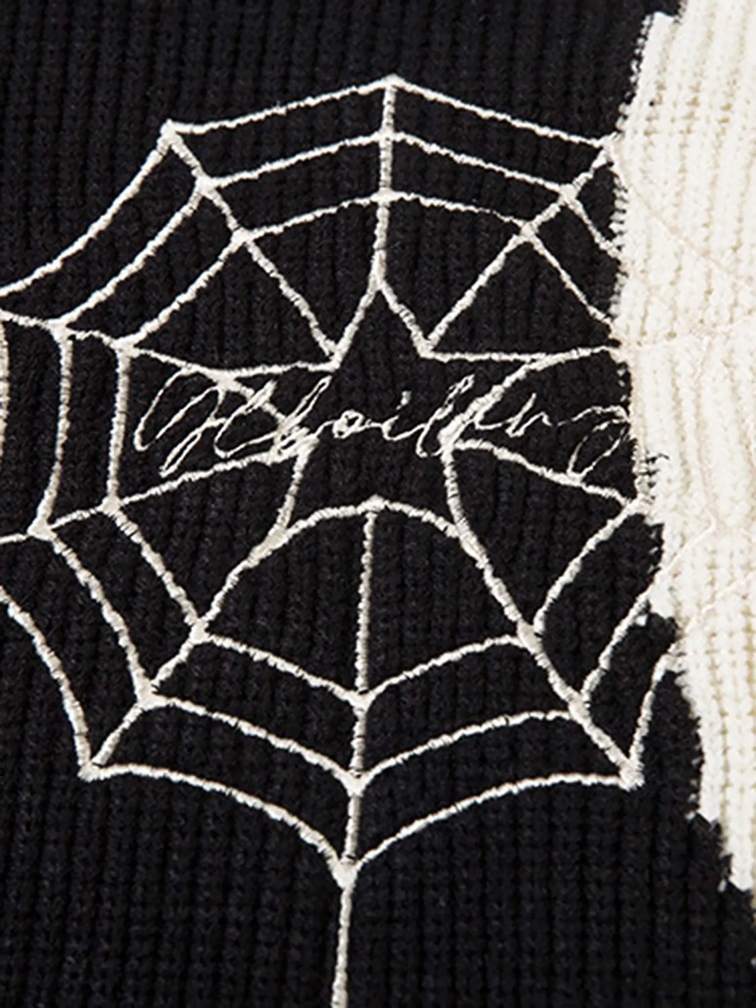 Thesupermade Spider Zip Up Cardigan Sweater