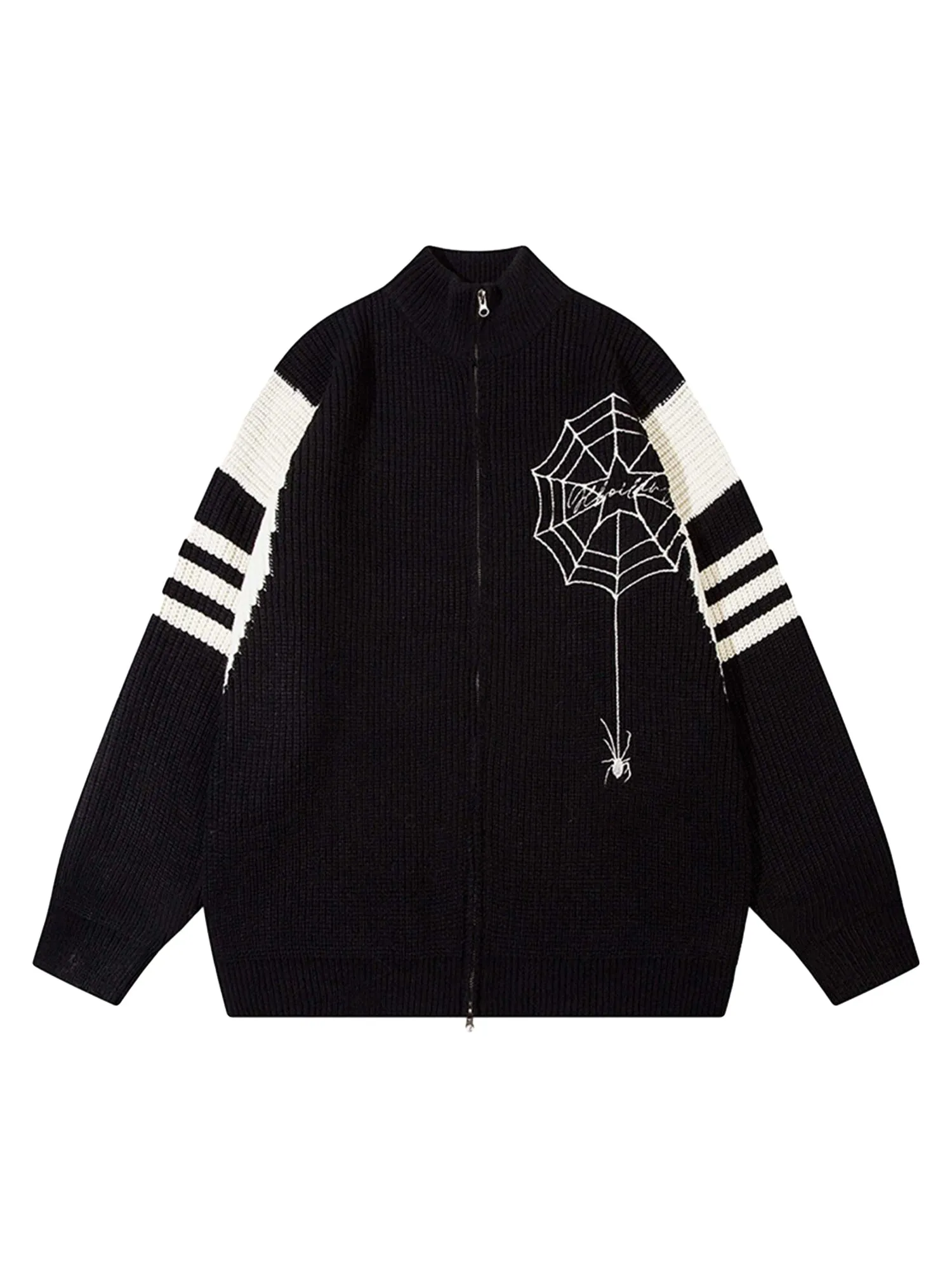 Thesupermade Spider Zip Up Cardigan Sweater