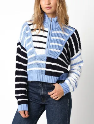 Valeria Stripe Quarter Zip