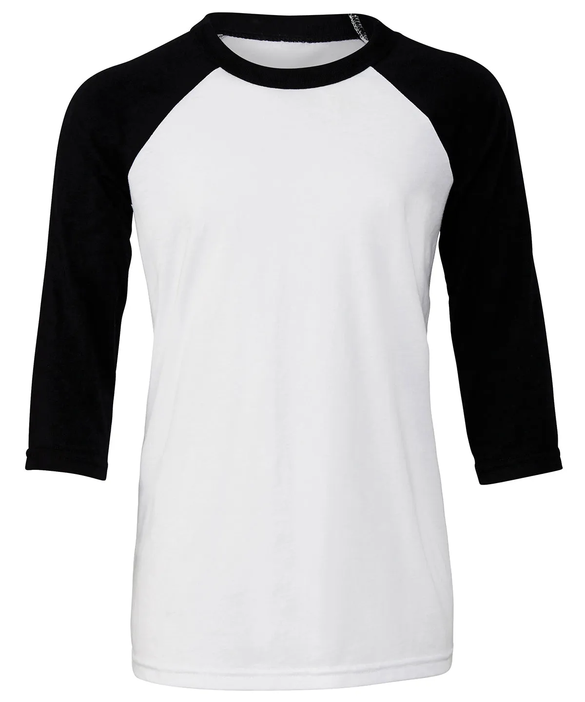 White/Black - Youth ¾ sleeve baseball tee