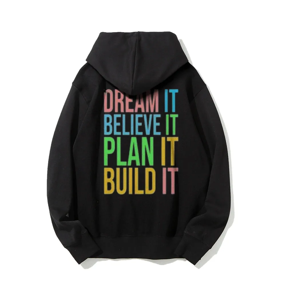 Women Inspired Letter Graphic Hoodies