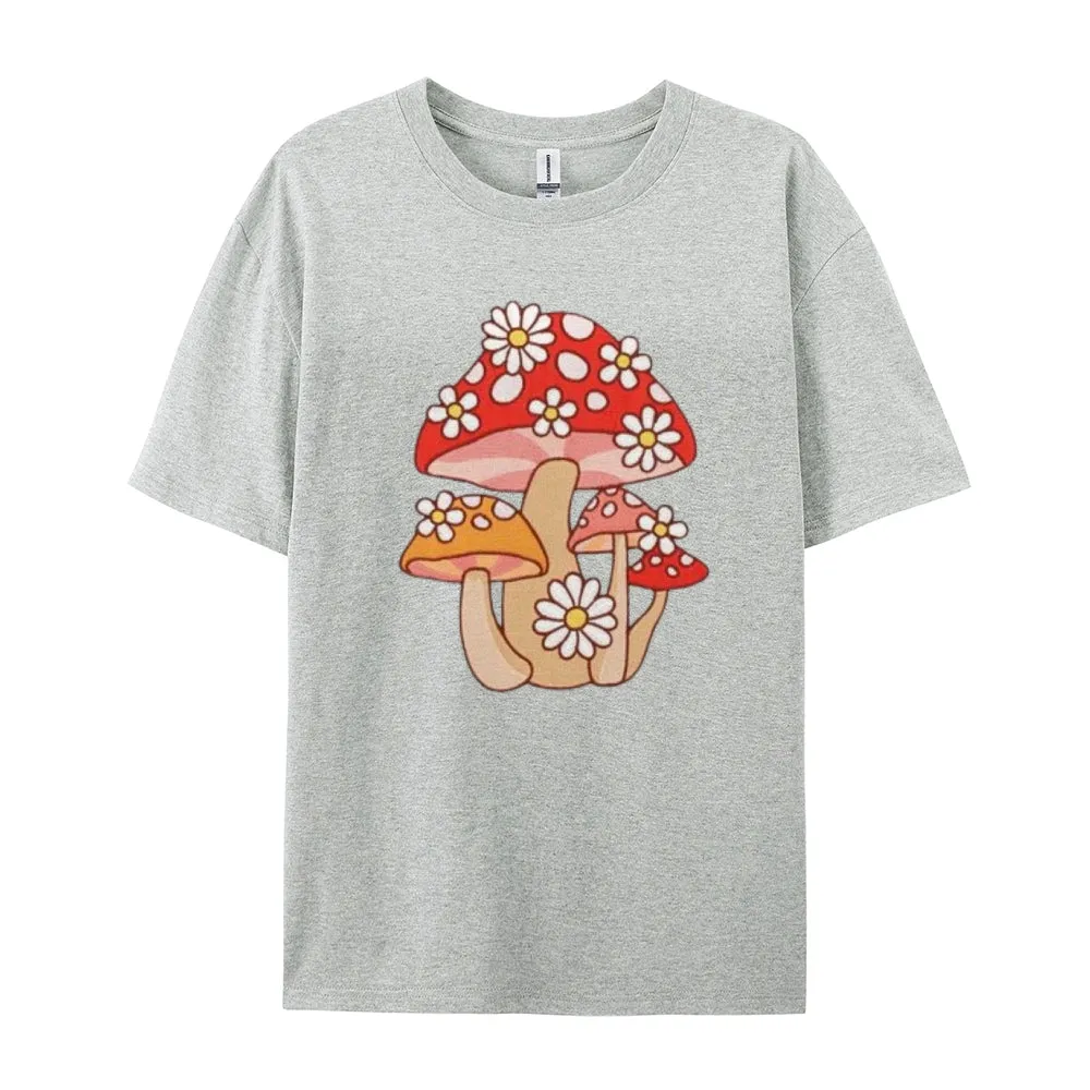 Women Mushroom Print Graphic T-shirt