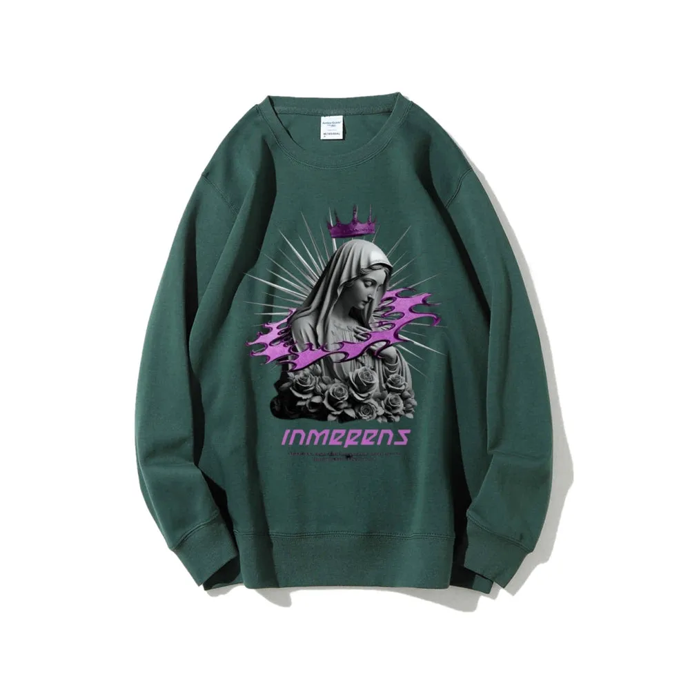 Women Vintage Beauty Girls Bless Graphic Sweatshirts