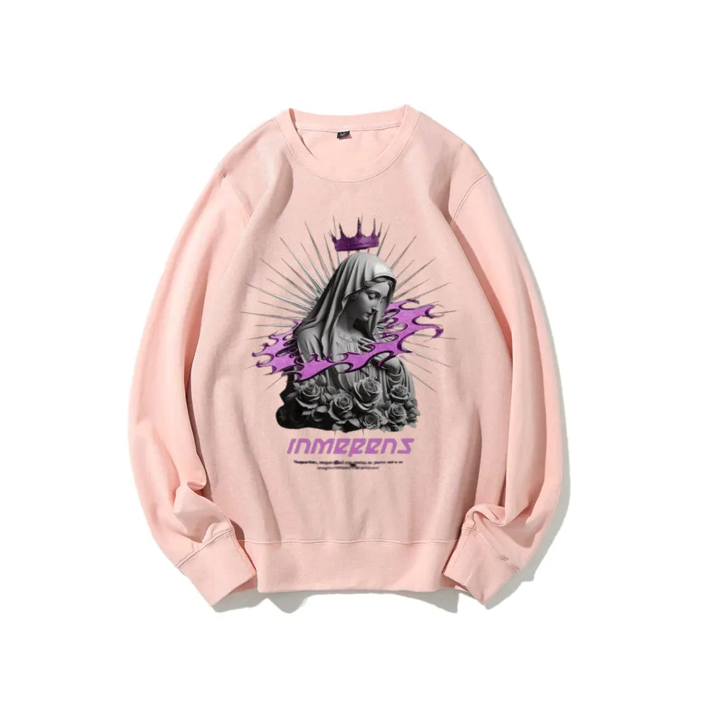 Women Vintage Beauty Girls Bless Graphic Sweatshirts