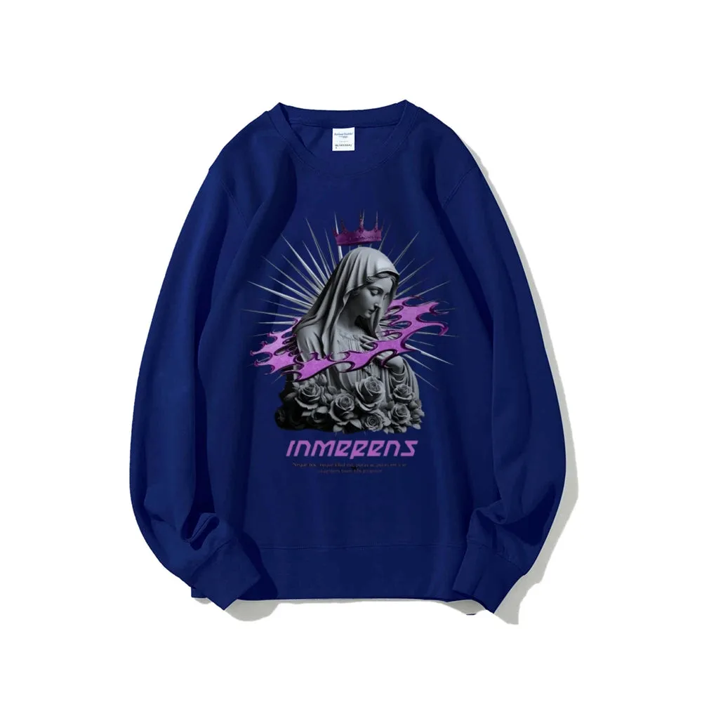 Women Vintage Beauty Girls Bless Graphic Sweatshirts