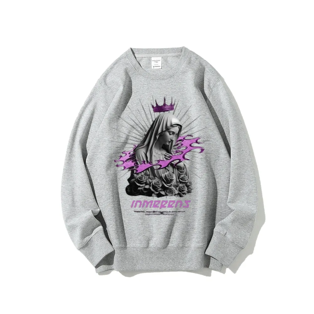 Women Vintage Beauty Girls Bless Graphic Sweatshirts