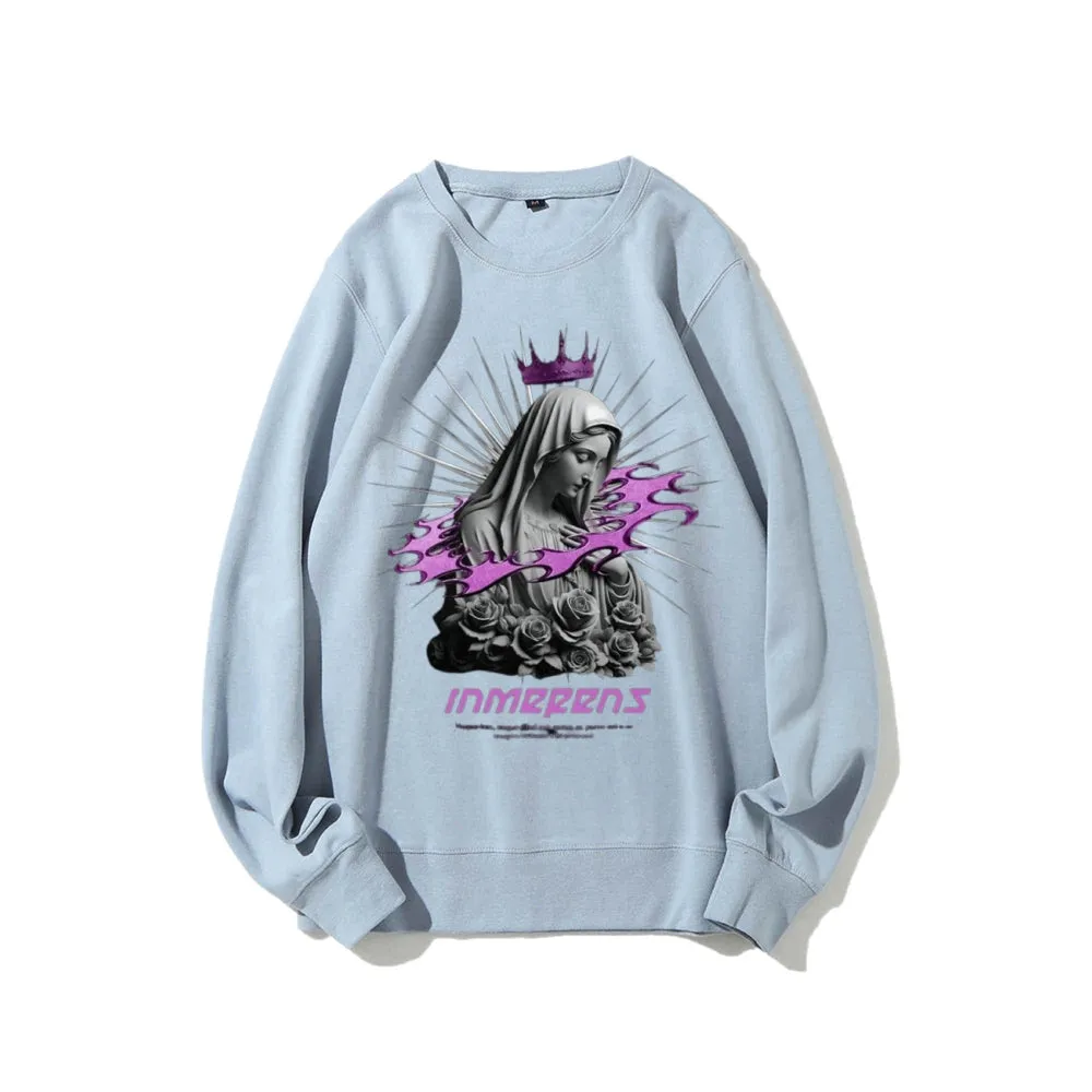 Women Vintage Beauty Girls Bless Graphic Sweatshirts