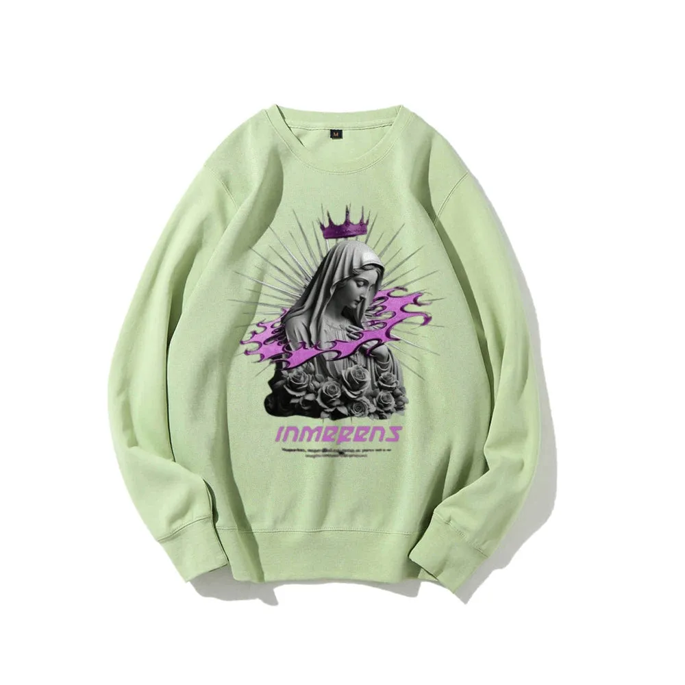 Women Vintage Beauty Girls Bless Graphic Sweatshirts