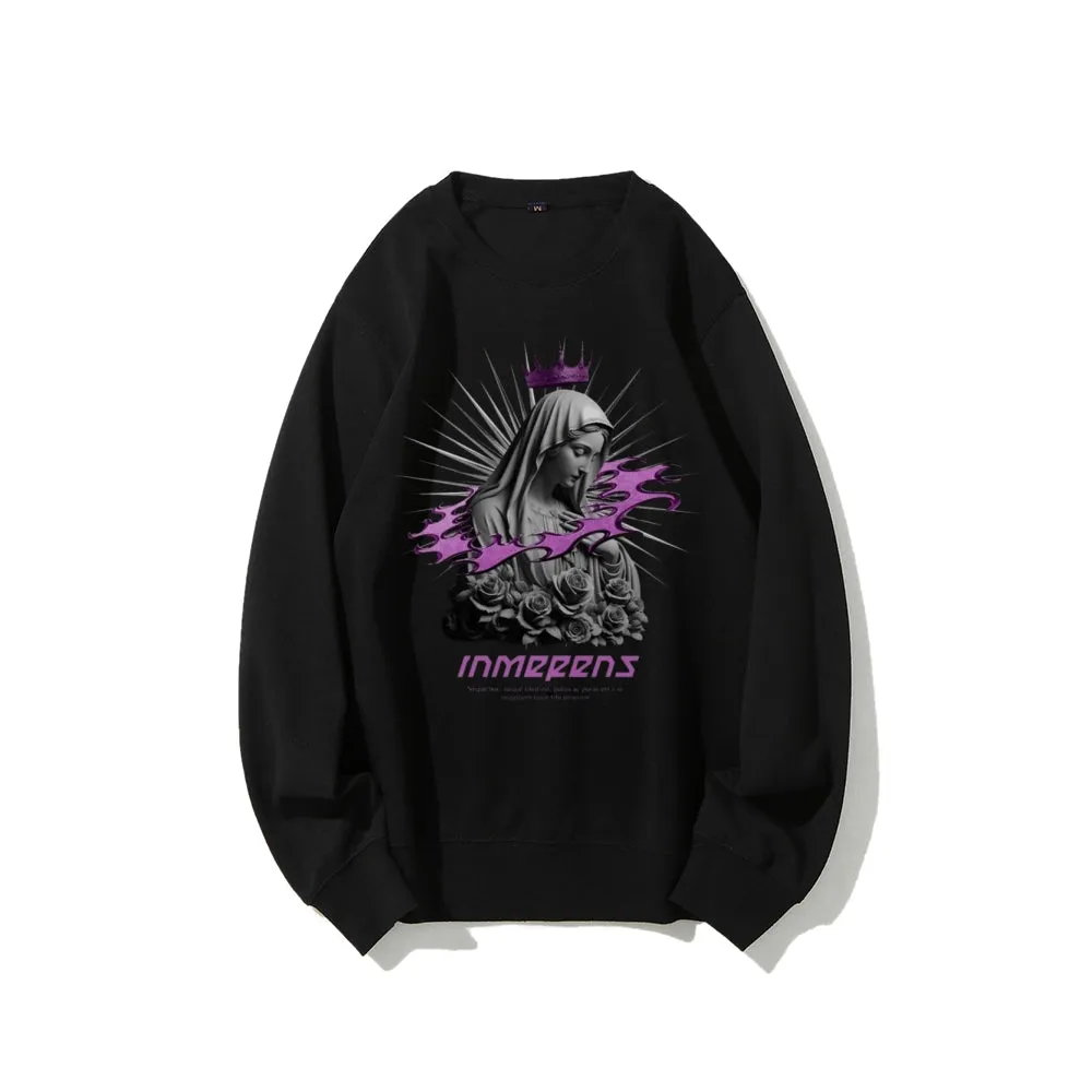 Women Vintage Beauty Girls Bless Graphic Sweatshirts