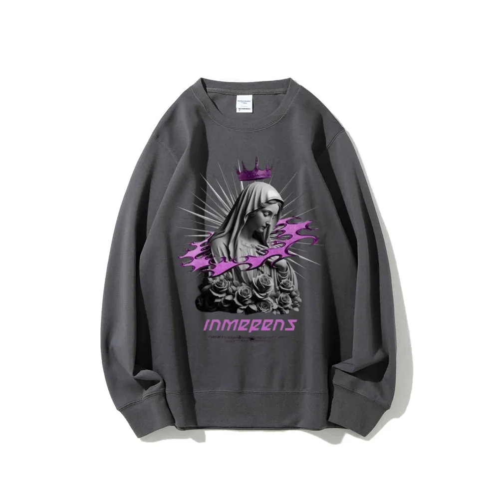 Women Vintage Beauty Girls Bless Graphic Sweatshirts