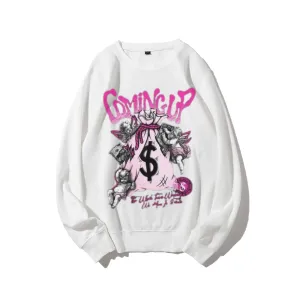 Women Vintage Money Graphic Sweatshirts